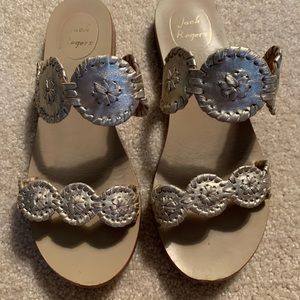 Jack Rogers Gold Sandals Size 7